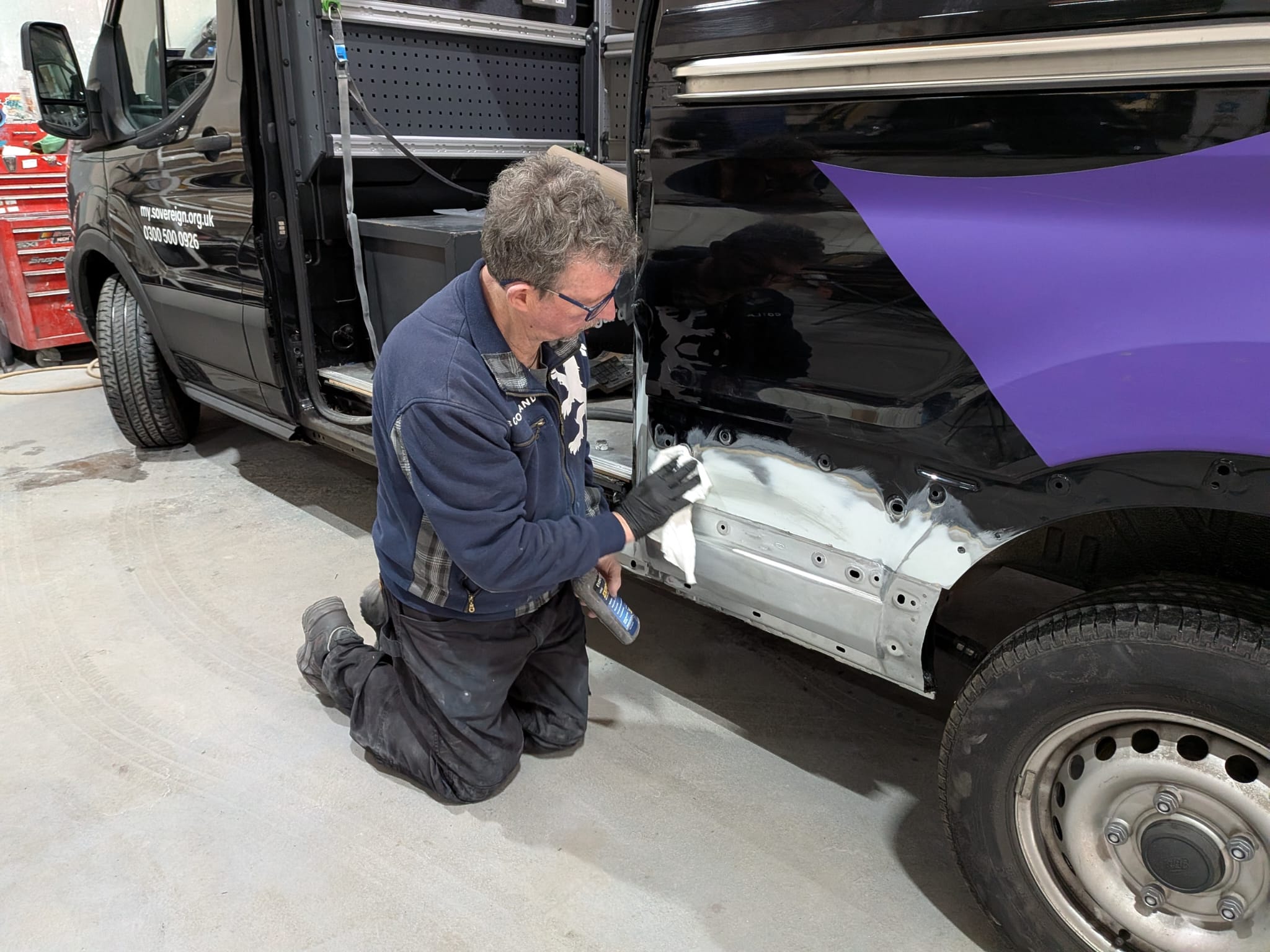 Vehicle repair work